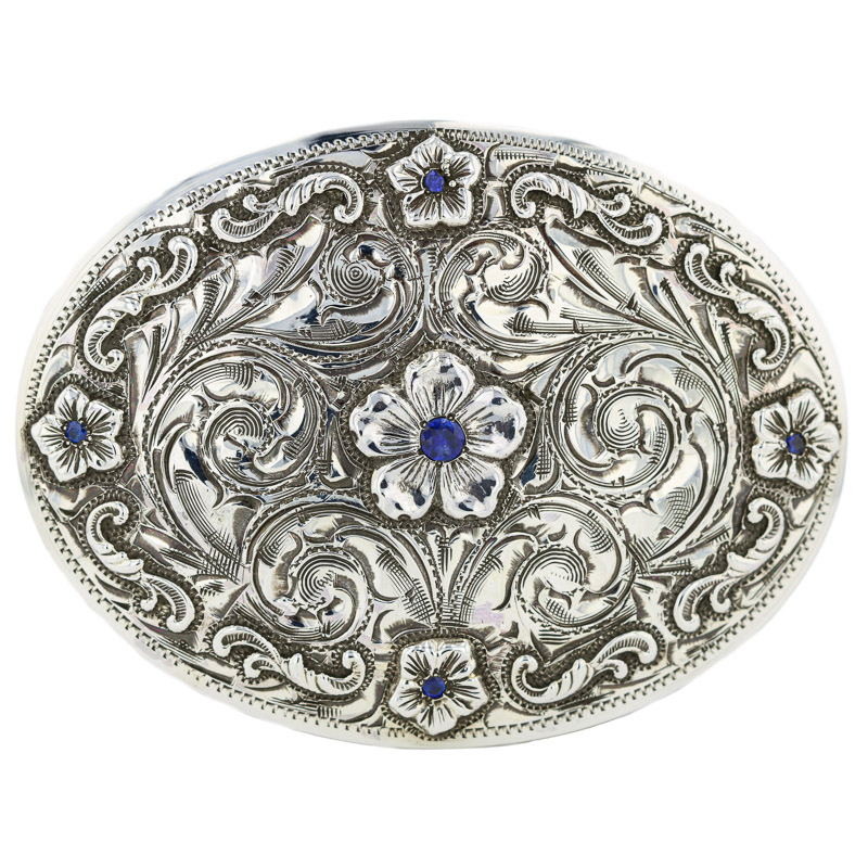 SAPPHIRE FLOWERS TROPHY BUCKLE
