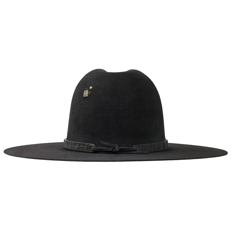 BLACK RABBIT HAT