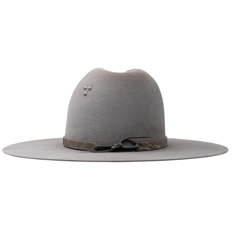 Classic Cloche Rabbit Hat with Velvet Band - Gray Grace Hat Tagged  main image 4