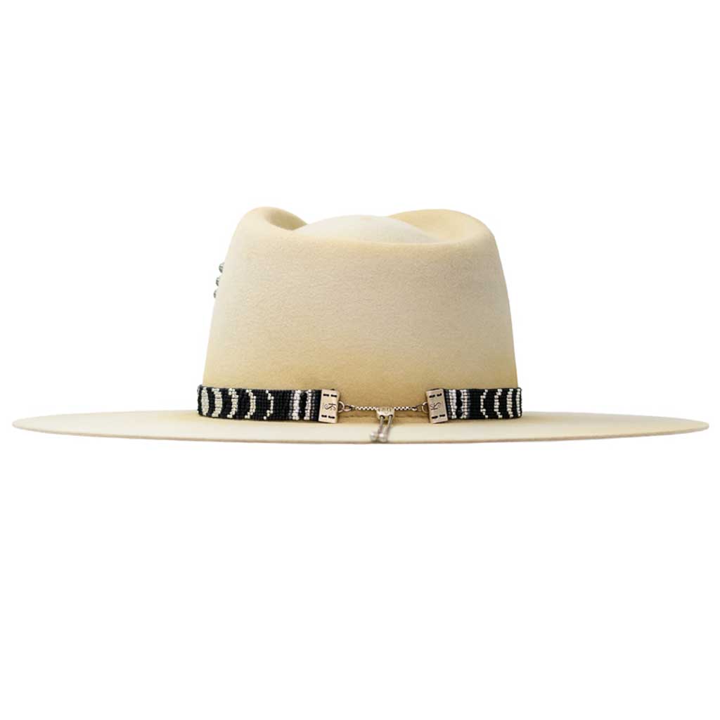 HYEON ted cape へヨン MOON BLACK NARROW WOVEN HAT BAND