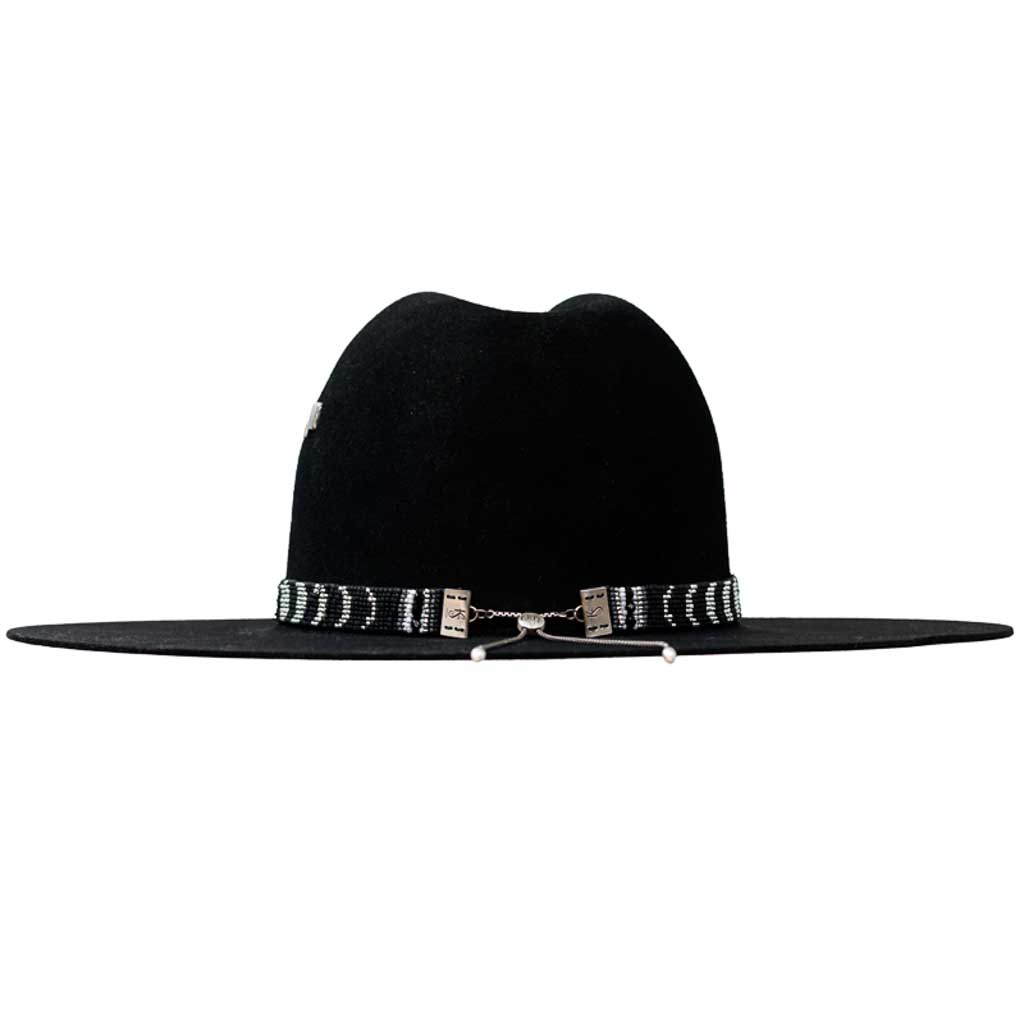 MOON BLACK NARROW WOVEN HAT BAND