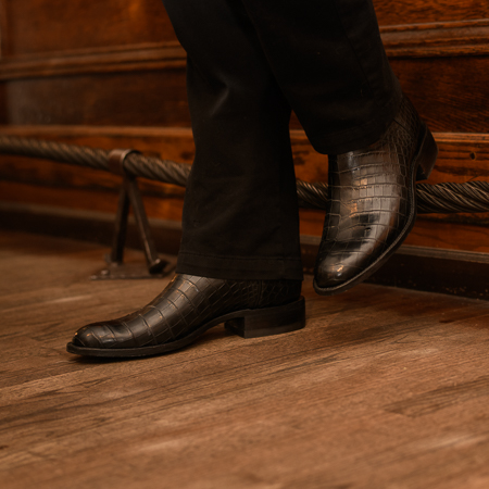 靴 KATIM PORTOBELLO_croco black(black sole) KATIM16th_PORTOBELLO_croco_bla
