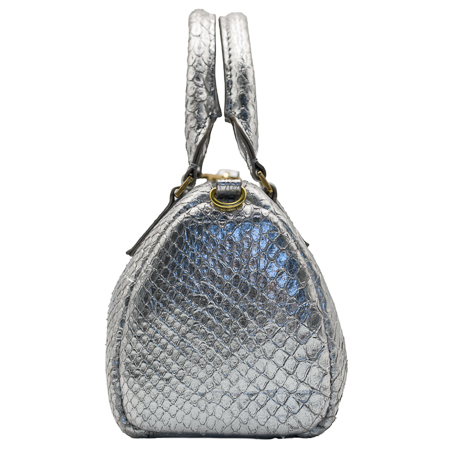 ELLA BAG IN SILVER PYTHON BELLY
