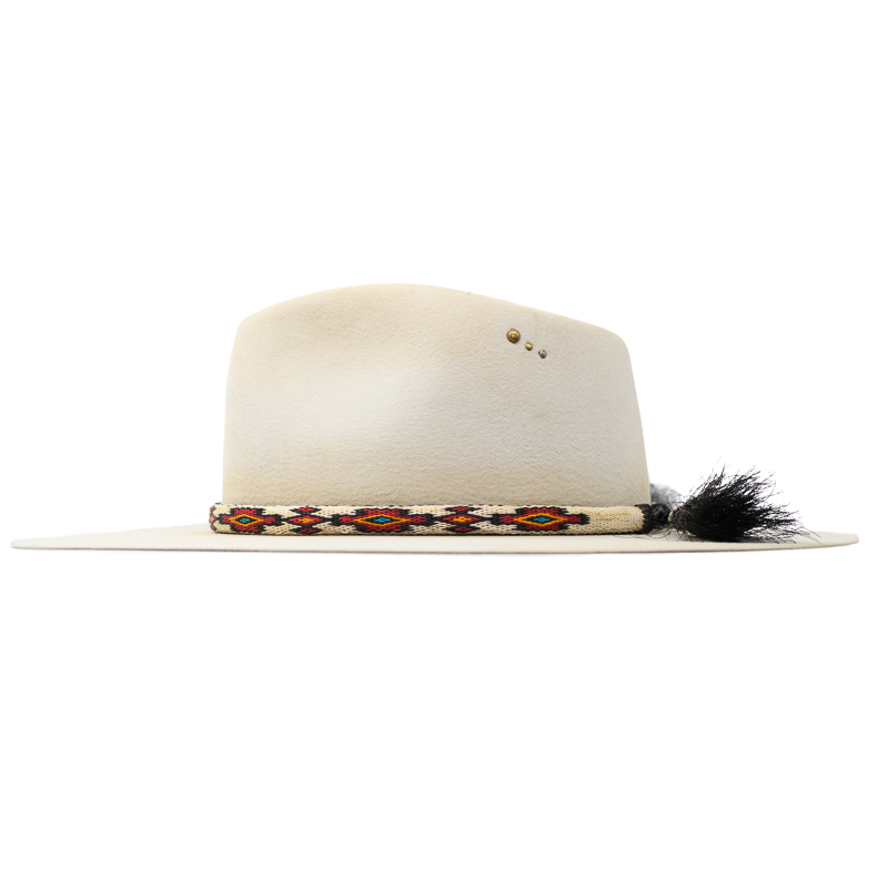 REVERSIBLE HITCHED HORSE HAIR HAT BAND