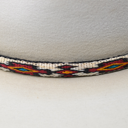 REVERSIBLE HITCHED HORSE HAIR HAT BAND