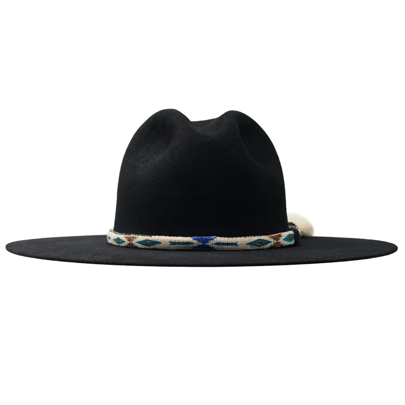 MOON BLACK NARROW WOVEN HAT BAND