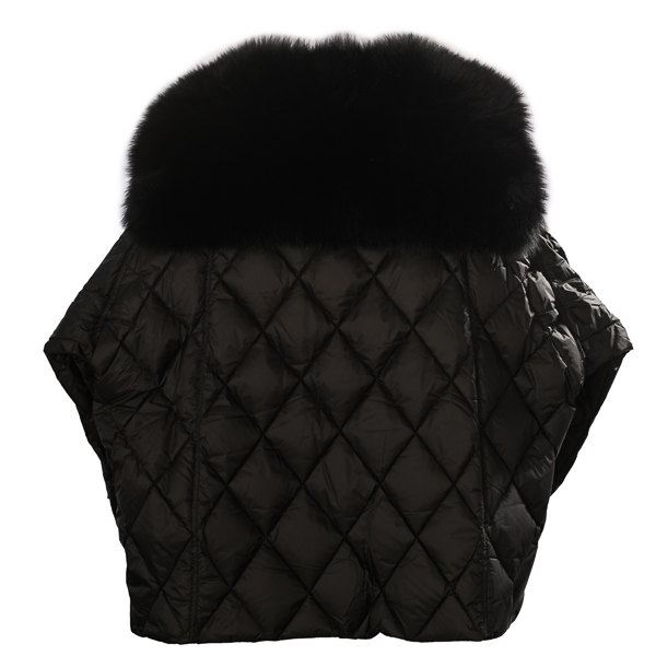 BLACK GOOSE DOWN FUR JACKET