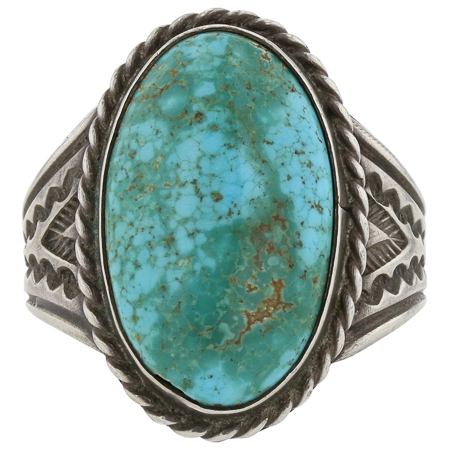 JP UKESTINE FOUR ROW SNAKE EYE TURQUOISE CUFF