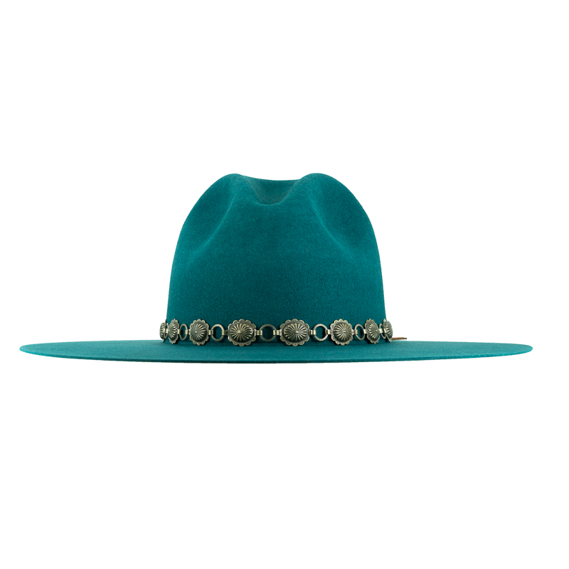 WHITE BRAIDED LEATHER WITH WHITE GOLD & DIAMONDS HAT BAND