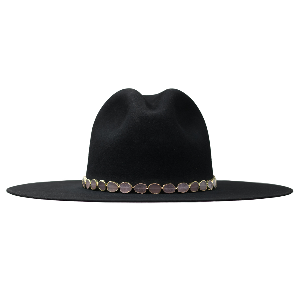 MOON BLACK NARROW WOVEN HAT BAND