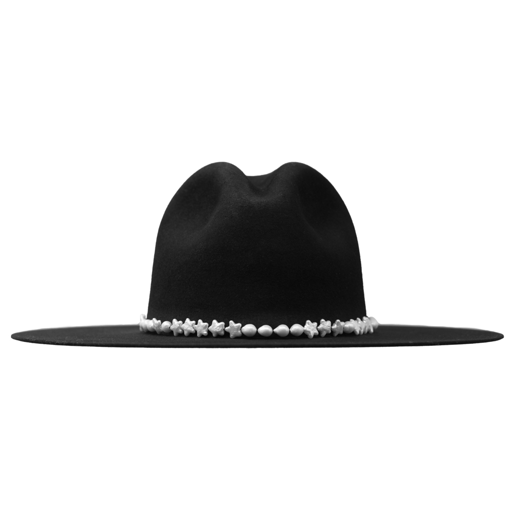 帽子 Bbbsbndc OVAL BLACK ONYX DIAMOND HAT BAND