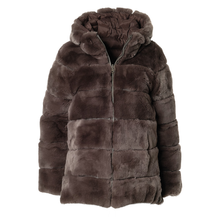 THINK FUR リバーシブルfox like fur jacket 美品 Kim Tri-color Fox Fur Bomber Jacket: FurHatWorld.com