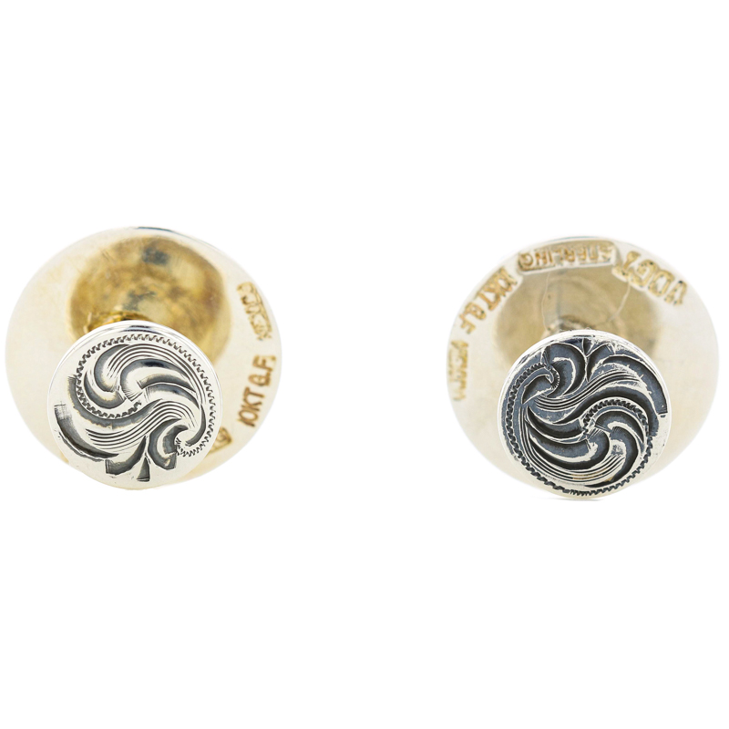 キングベイビー/FDL Relic Cufflinks Mother of Pearl & Crystal Cufflinks - Silver – Paul Fredrick
