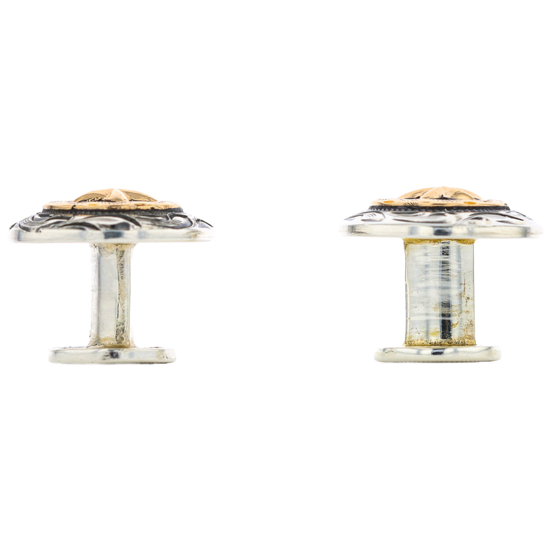 COUNTESS MANFC. JEWELLERS カフリンクス Goldsmiths & Silversmiths Company 18ct Gold Engine Turned