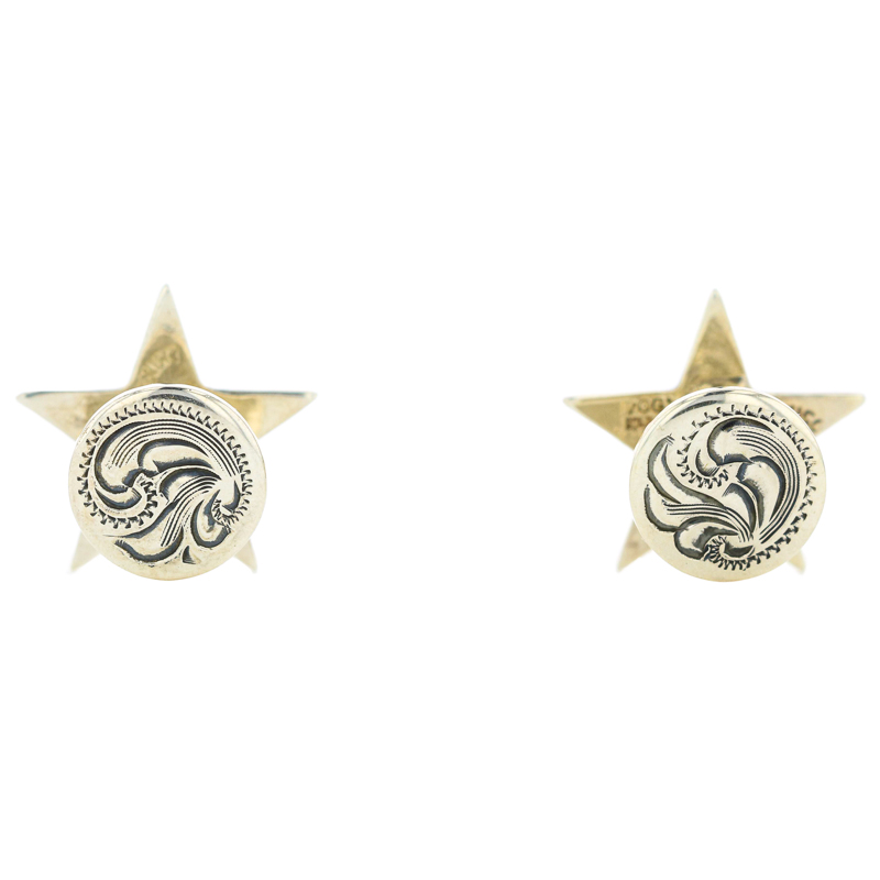 SILVER STAR CUFFLINKS