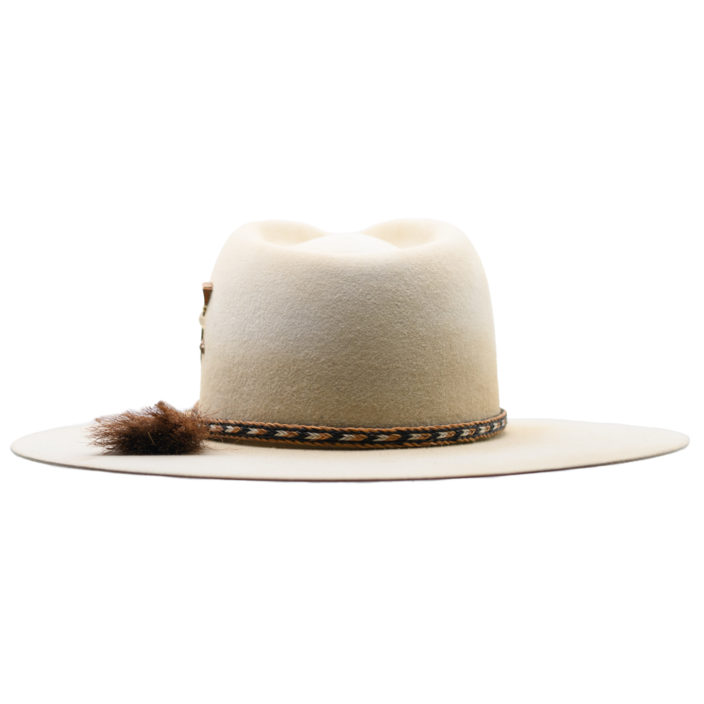 BROWN BRAIDED HORSE HAIR HAT BAND