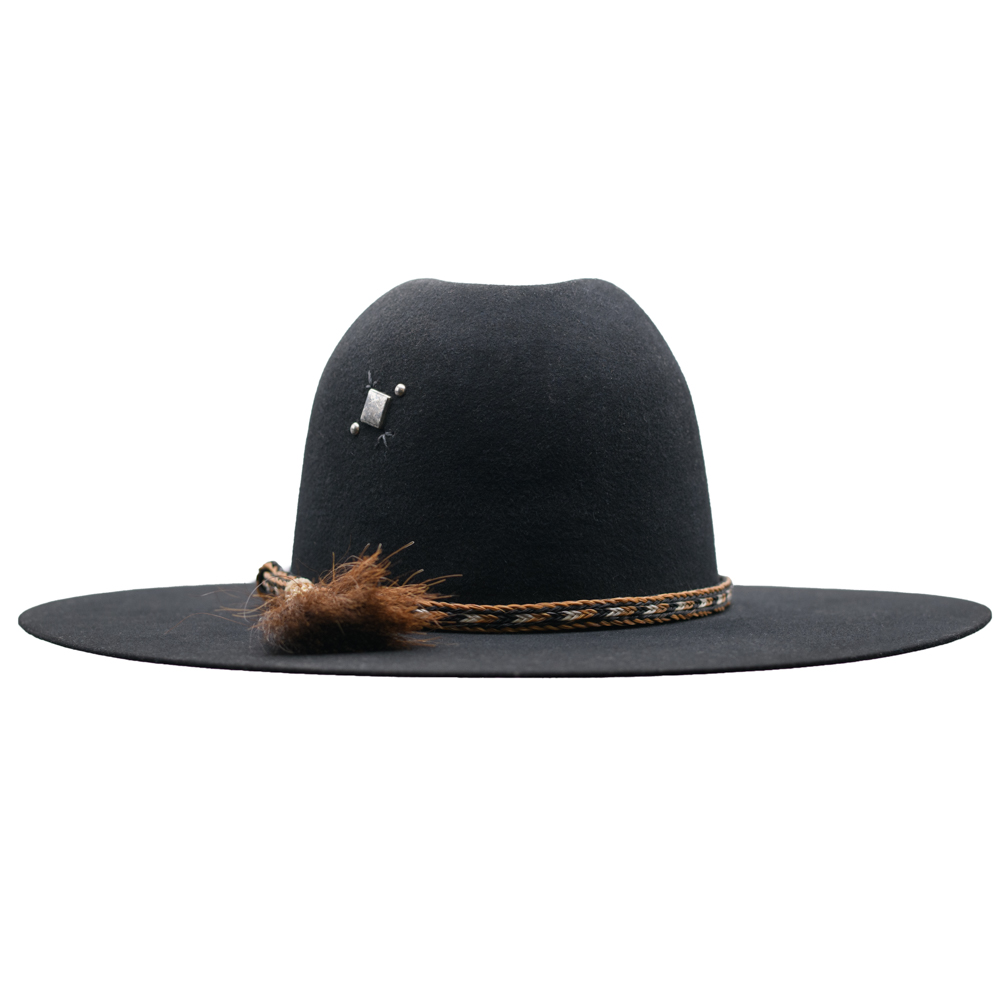 BROWN BRAIDED HORSE HAIR HAT BAND