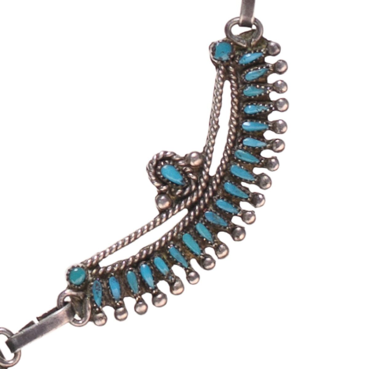 zunrisa ZUNI 3 PANEL TURQUOISE NECKLACE