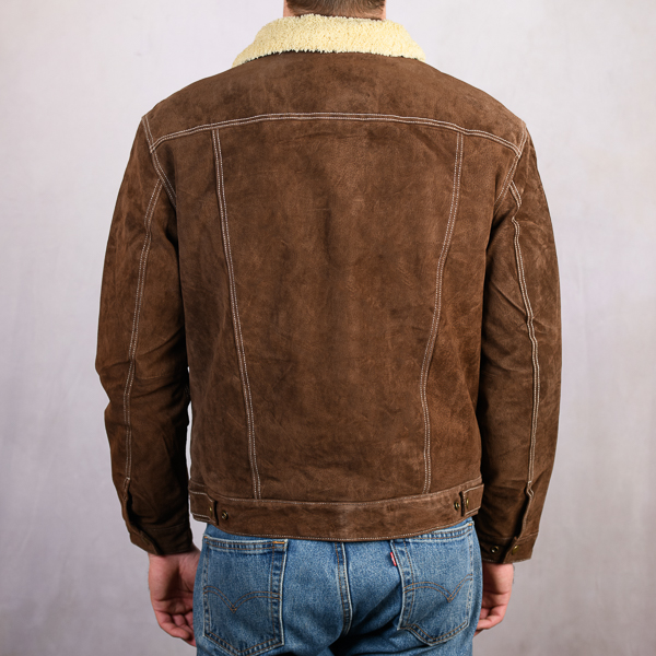 CHOCOLATE SUEDE JEAN JACKET