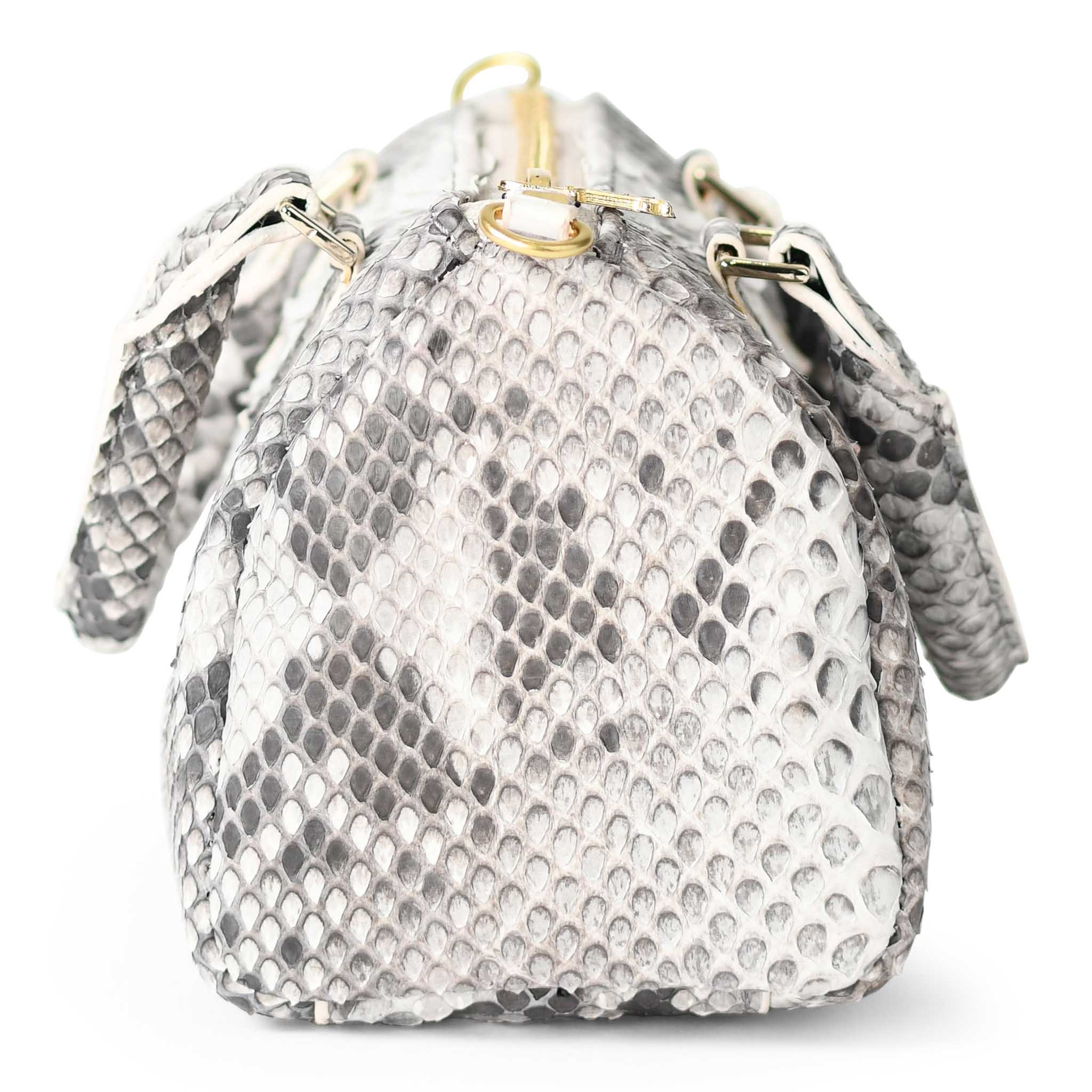 ELLA BAG IN BLACK & WHITE PYTHON
