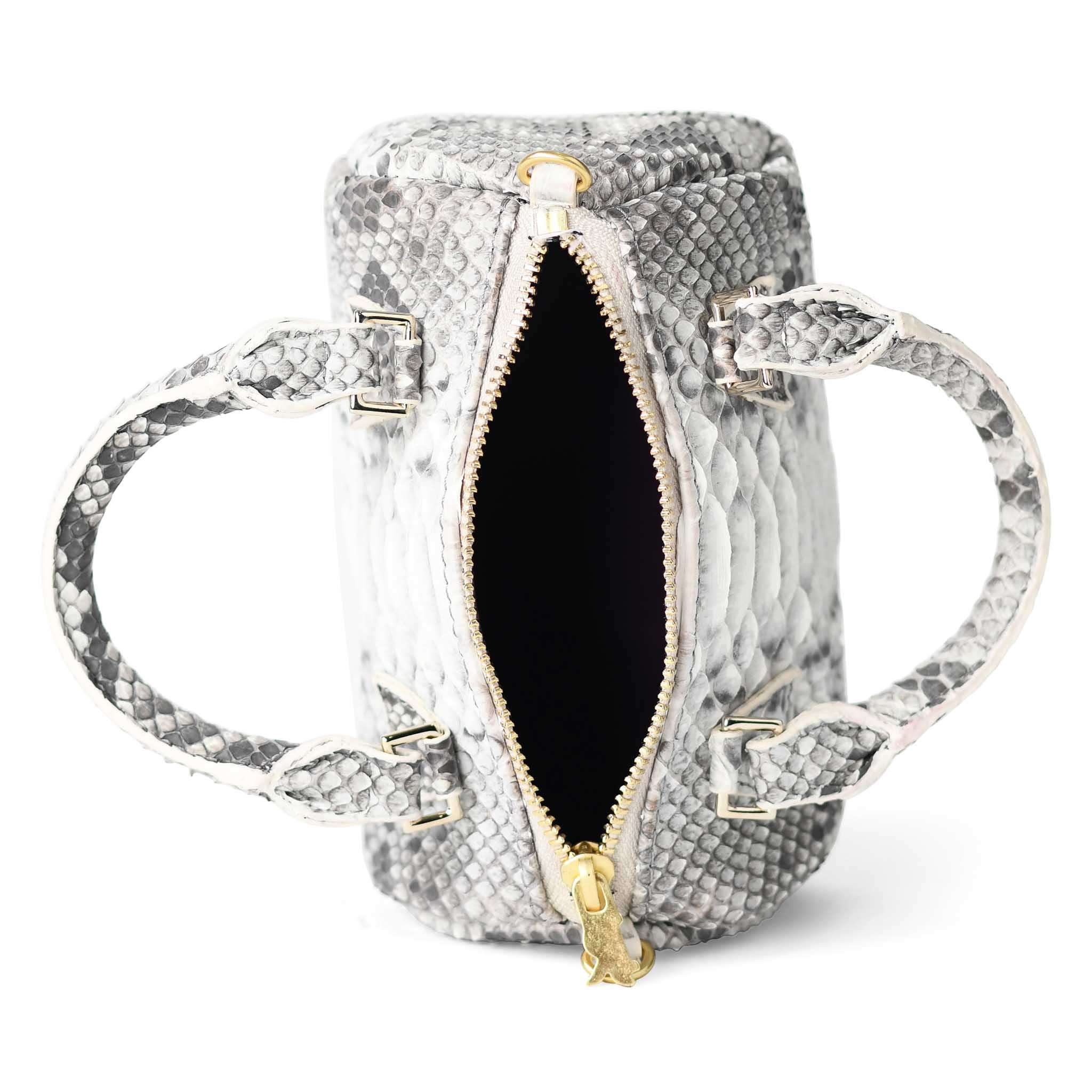 ELLA BAG IN BLACK & WHITE PYTHON