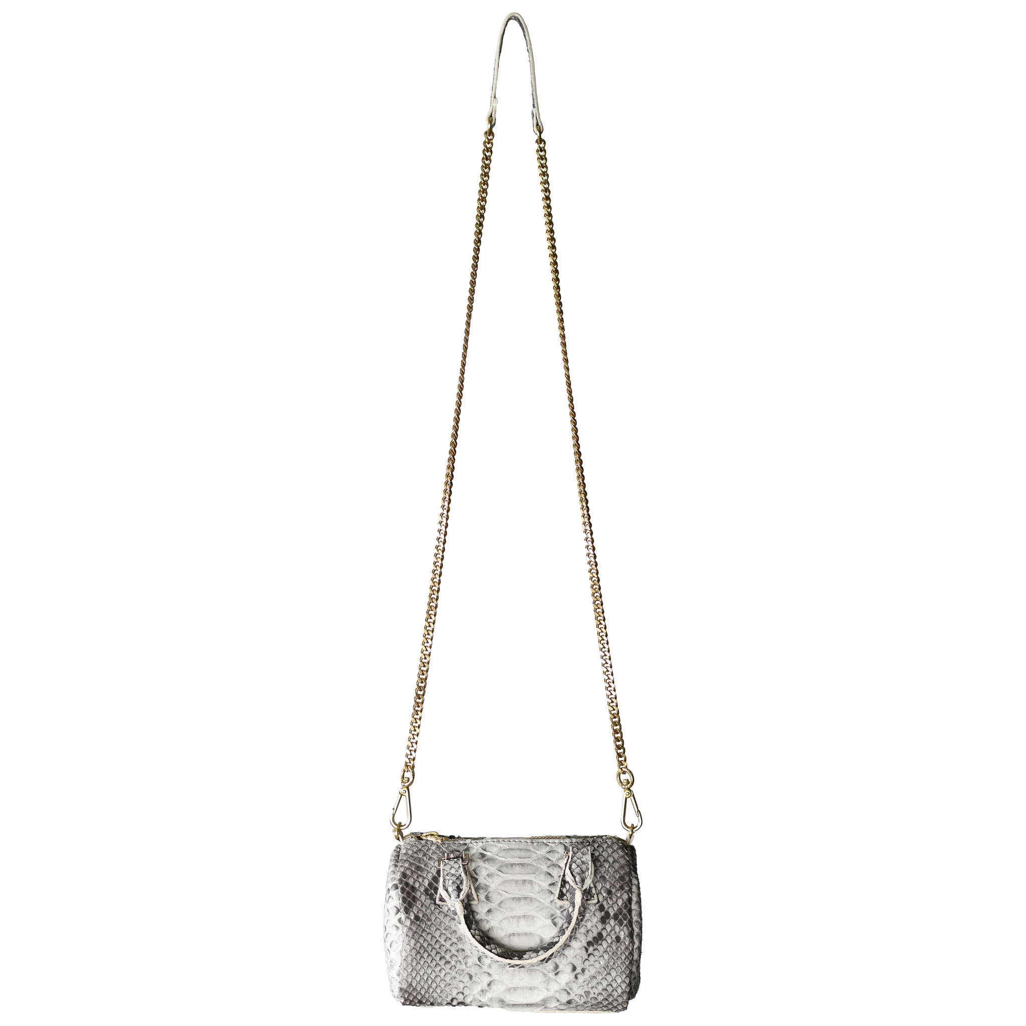 ELLA BAG IN BLACK & WHITE PYTHON
