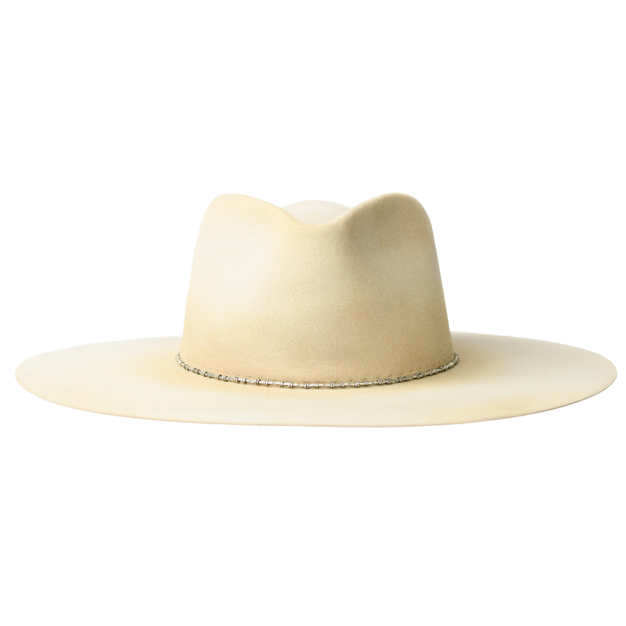 PEARL GREY LEATHER HAT BAND