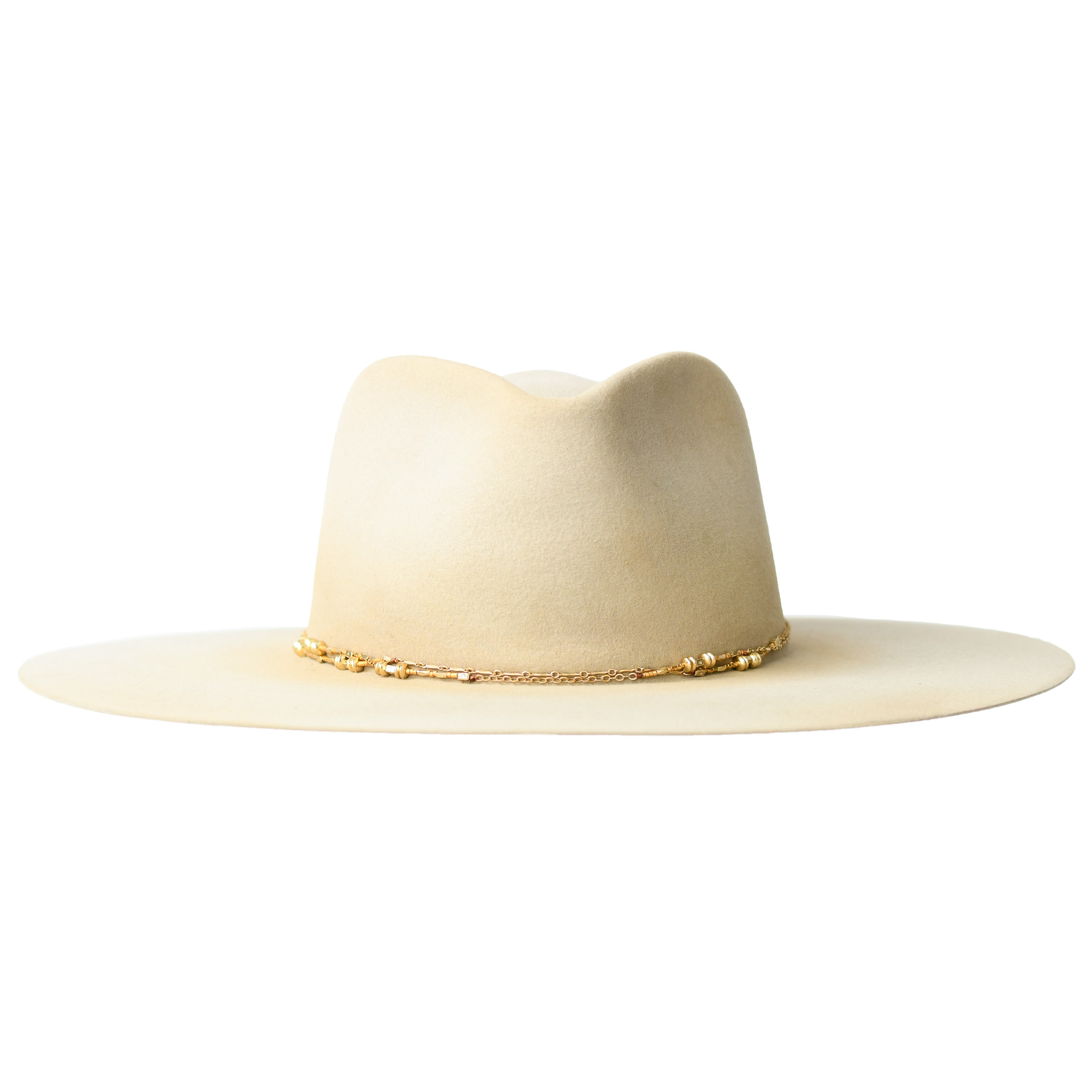 PEARL GREY LEATHER HAT BAND