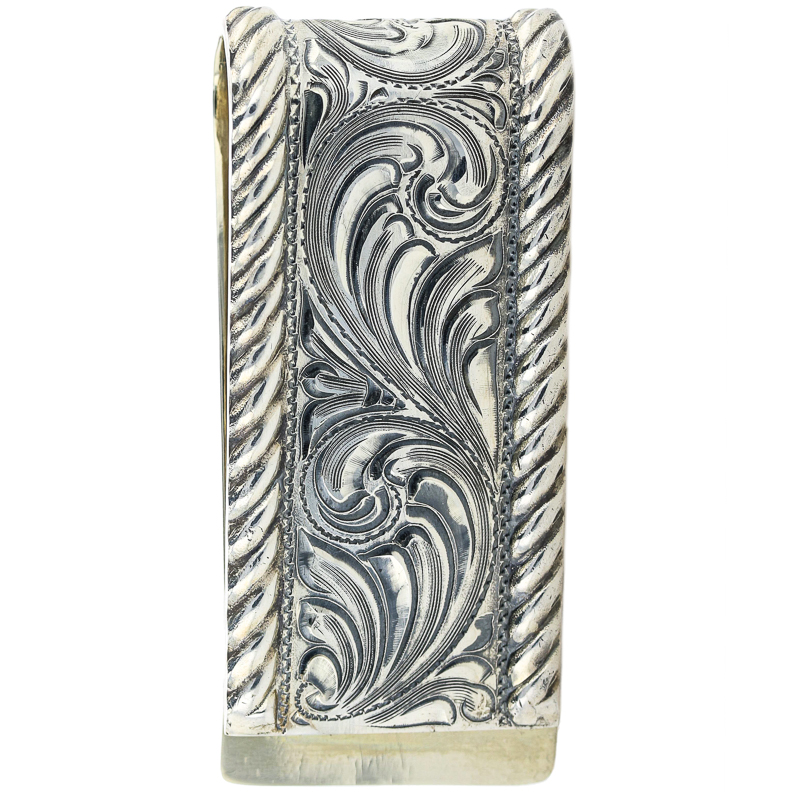 EMBOSSED ROPE EDGE MONEY CLIP