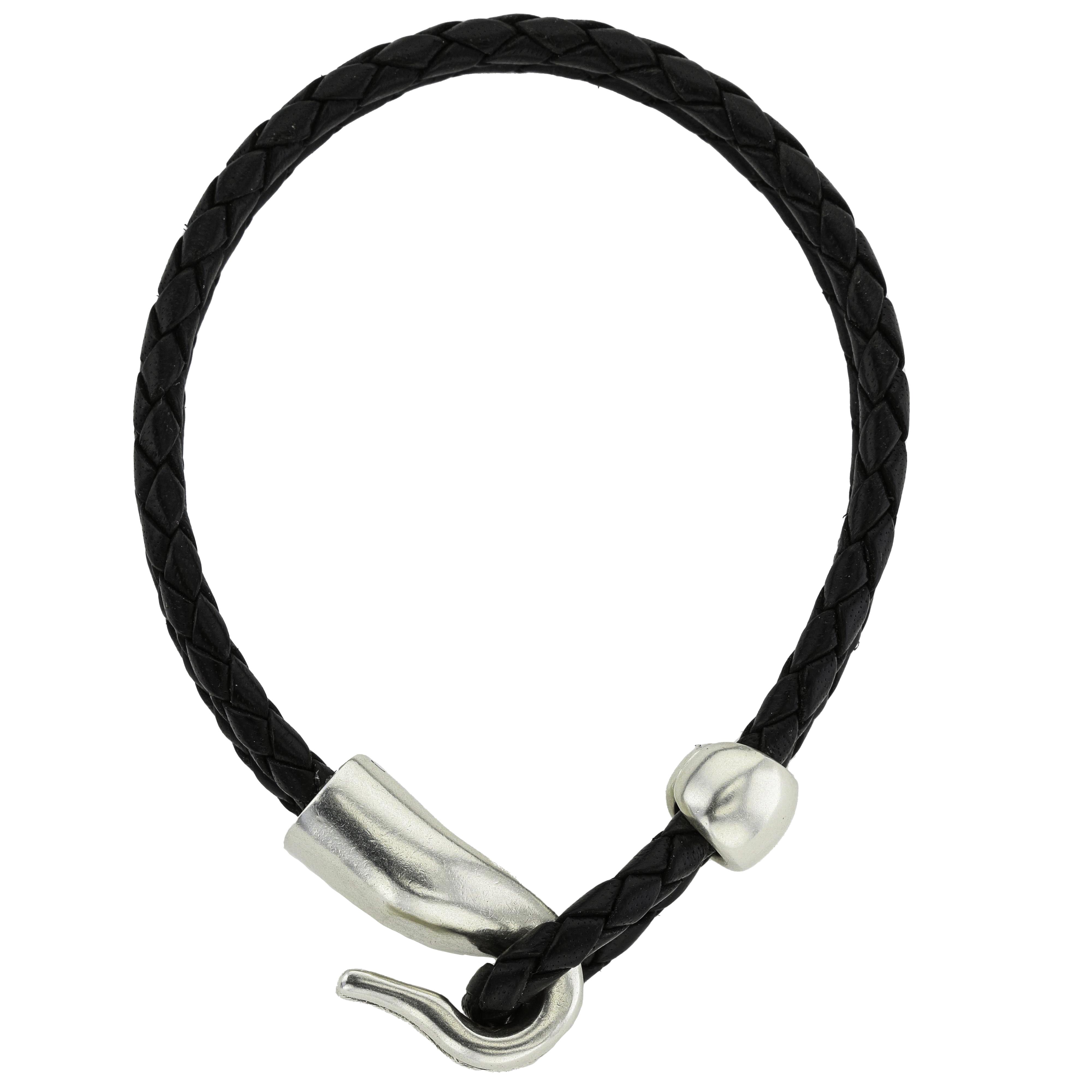 Mens leather hot sale hook bracelet