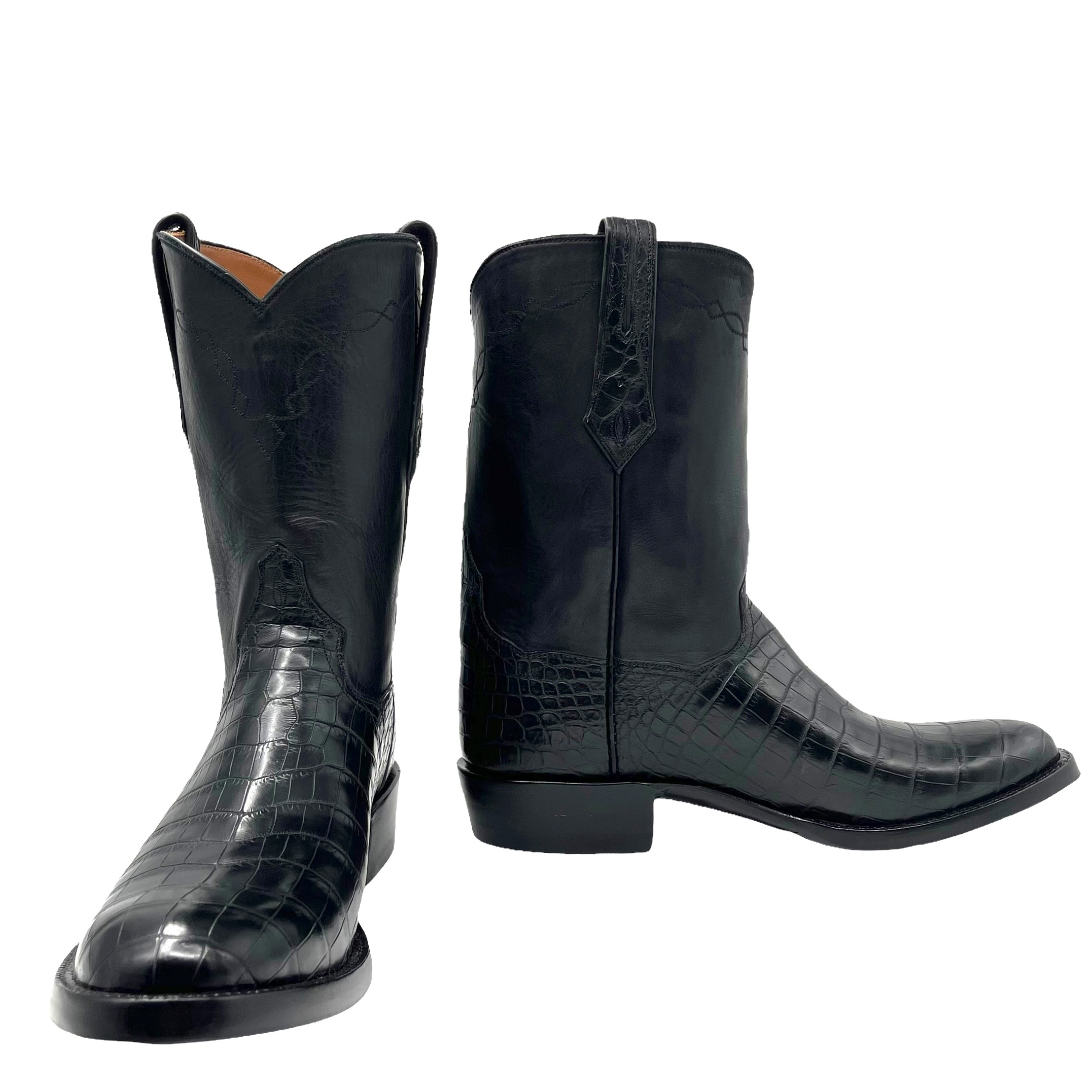 Crocodile hot sale black boots