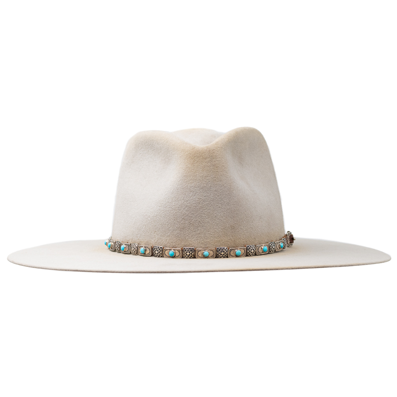 Tan Belly Pure Beaver Felt Hat 4.5 Brim Open Crown by STT