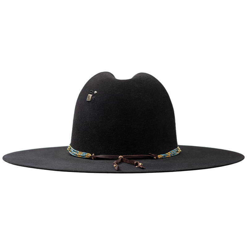 GOLD AND TURQUOISE BEADED HAT BAND display picture 2