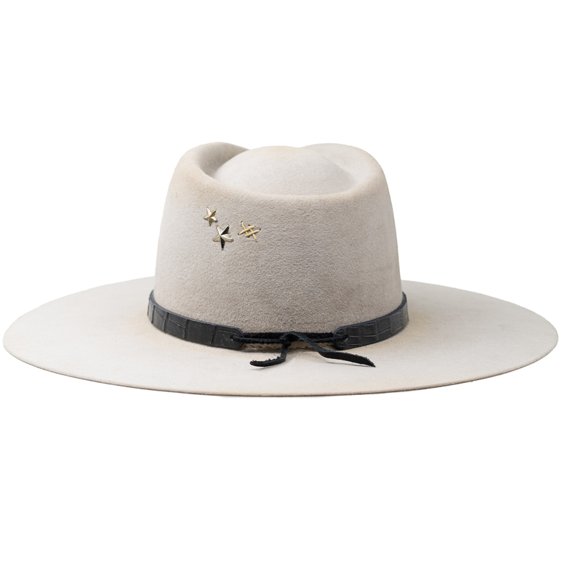 American Handcrafted Leather Alligator Hat Band – Silver Buckle, Western, Unisex
