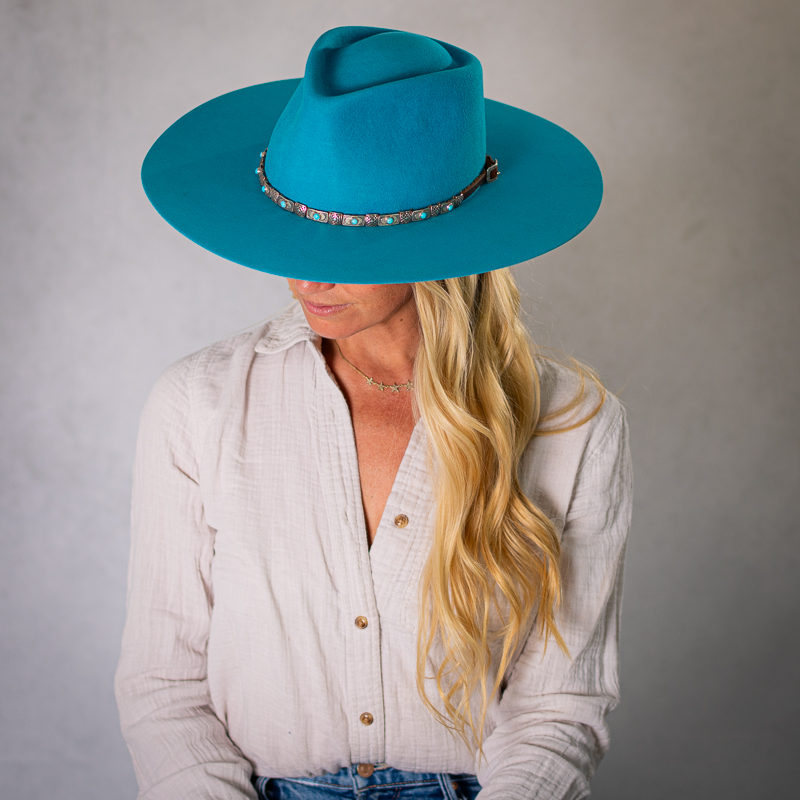 Towelling Safari Sun Hat in Turquoise – Get Crooked