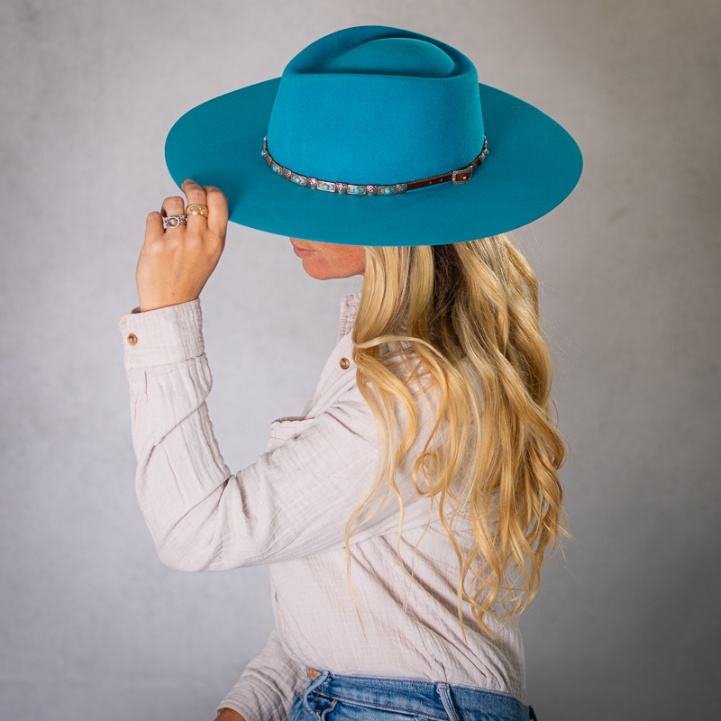 Towelling Safari Sun Hat in Turquoise – Get Crooked