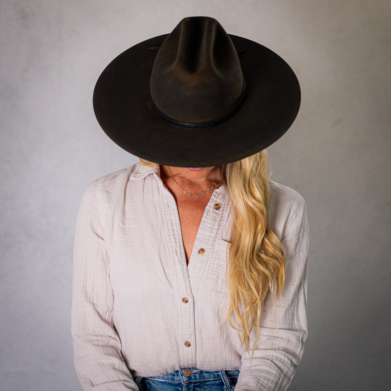 CHARCOAL BEAVER BLEND HAT