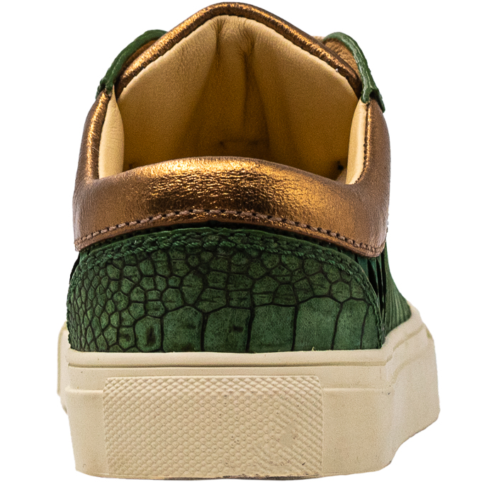 OLIVE OSTRICH LEG WOMEN'S SNEAKER
