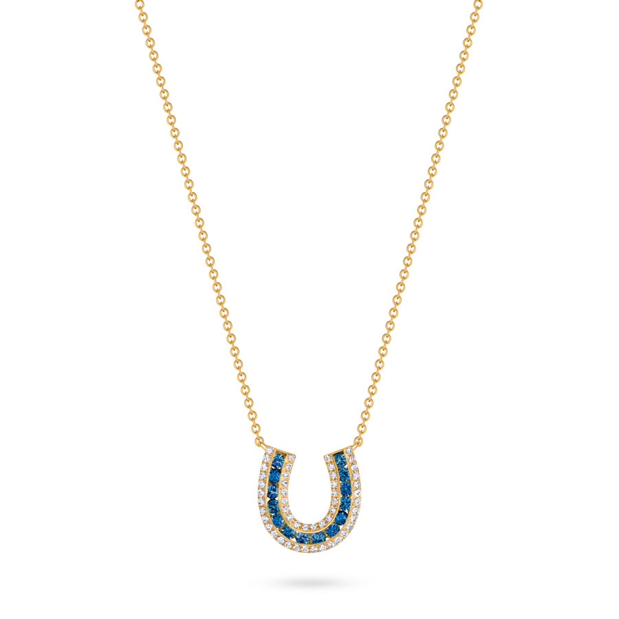 Sapphire horseshoe store necklace