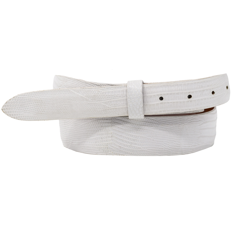 1-INCH TAPERED SEMI GLOSSY LIZARD BELT