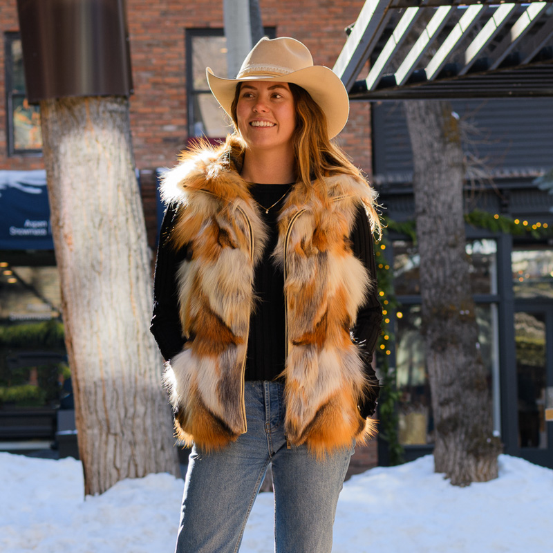 Gold store fox vest